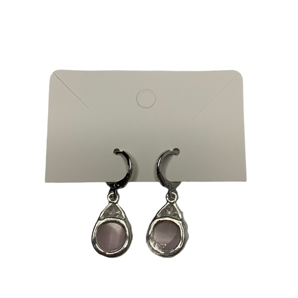 Silver white earrings - Picture 2 of 2